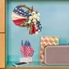 Fleurs décoratives jour de l'indépendance américaine couronne de drapeau décoration de la maison scène mise en page accessoires saisonniers