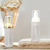 50ml Voyage Foamer Bottles Frosted Plastic Foam Bottles with Gold/Silver Pump Hand Wash Soap Mousse Cream Dispenser Bubbling Bottle BPA Jjno