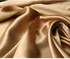 Halsdukar 22 mm tjockare silkes halsduk för kvinnor mjuk sjal vår sommar solid satin långa kvinnor