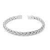 Armband Roestvrij Staal Geweven Mesh Voor Man Open Goud Kleur Armbanden Vrouw Armbanden Gift Sieraden Drop