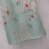 23ss abiti estivi donne vestono abiti firmati da donna Tessuto jacquard floreale con borchie di diamanti Girocollo Manica corta Abito versione piccola A Abiti donna