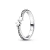 925 Silver Ring Heart CZ Vermiculite Crown Ring Ring Princess Ring مناسبة لبدء Pandora Ring Gift Gift Free Free