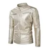 Men's Jackets Selling Men's Performance Stage Dress Jacket Gold Silver Mens Fashion Casual Stand Collar Coat Size 5XL-S Pure Color Tops 230613