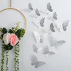 ウォールステッカー3D 3次元中空蝶の飾り飾りリビングルームレイアウトメタルテクスチャクリエイティブ