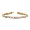 14K 18K Diamond Tennis Armband AU750 Lab Cuban Link Anpassade fina smycken