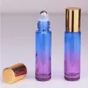 10 ml glazen rollerflessen met etherische olie Kleurverloopflessen met roestvrijstalen balletjes Roll on Bottle Perfect voor essentiële olieperf Uthw