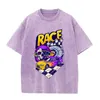 T-shirts pour hommes Cool Race Car Designer Graphics Imprimé Vêtements pour hommes Mode T-shirts surdimensionnés Été Hip Hop Coton lavé Hommes Chemise