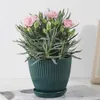 Planters POTS Set Flower Pot Good Non Easy Broken Flowerpot Lightweight Round Flower Pot Modern Decorerative Nursery Container för R230614