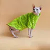 Kattdräkter Sphynx kläder Summer Kittens Jumpsuit för Sphinx Cats tryck Hoodies Safe Costume Devon Shirt Kitten Puppy Ropa Para Gatos