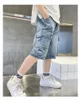 Shorts Sommer Kinder Baby Jungen Jeans Kleidung Denim Hosen Kurze Hosen Teenager Kinder Junge Freizeitkleidung Böden 110170 cm 230614