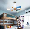 Żyrandole S Nordic Creative Personality Lampa Sypialnia Kreskówka Kreskówka Budowa Macaron Chandelier Boy and Girl Room Light