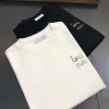 2023 Nouveau Designer Tide T-shirts Poitrine avec lettre de graffiti à jet d'encre imprimé laminé à manches courtes High Street T-shirt décontracté en vrac Pure Cotton Tops pour