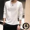 Camisas casuais masculinas tradicionais manga longa primavera cor pura gola mandarim tops masculinos finos de linho de algodão fino ajuste masculino