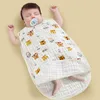 Sleeping Bags Baby Sleep Sack Sleepping Bag Unisex Sleeveless Cotton Wearable Blanket Suit Summer Soft For Toddler p230613