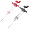 Roestvrijstalen kalkoennaalden Spice Syringe Marinade Injector Flavour Syring Cooking Meat Poultry Turkije Kip BBQ Tool