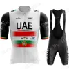 Cycling Jersey Sets Suit UAE Cycling Jersey Portugal Team Set Slovenia Short Sleeve Red Clothing Road Bike Shirts Bicycle Bib Shorts MTB Ropa 230613