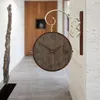 Horloges murales Style Antique en bois salon moderne horloge mécanique numérique élégant noir Relogio De Parede Design de maison