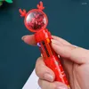 Christmas Cartoon Ten-Color Ballpoint Pen Cute Press Office Student School Supplies Holiday Kid Gift