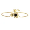 Fashion Design Cute Bear Charm Bracciale in oro 18 carati Gioielli in acciaio inossidabile per regalo da donna
