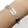 Charm armband hip hop punk litet blad unisex armband gotisk stil taggtråd jing knepy kedja halsband kvinnor män smycken gåva