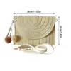 Storage Bags Rattan Purse Straw Bag Reusable Summer Handwoven Clutch With Moderate Capacity For Travel Cosmetics