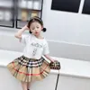 Enfants Vêtements Ensembles Plaid T-shirts Shorts Survêtements Designer Toddler Garçons Filles Robe À Manches Courtes T-shirts Pantalons Costumes Classique Marque De Luxe Enfants Yo E1o7 #