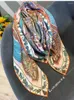 Scarves Double-Sided Luxury Print Wool Blanket Scarf Wraps Women's Winter Charming Warm Shawl Poncho Hand Rolled Edges