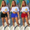 2023 sommer Designer Trainingsanzug Frauen Kurze Outfits Plus Größe Kleidung Zwei Stück Set Marke Gedruckt T-shirt Shorts Sport Anzug