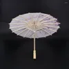 Umbrellas 2X Art Umbrella Chinese Silk Cloth Classical Style Decorative Oil Paper Painted Parasol