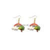 Charm Creative Earring for Women Harts Rainbow Drop Earrings Children Handgjorda smycken DIY presenter Leverans Smtof