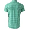 Camisas casuales de los hombres Parklees Camisa de algodón a cuadros pequeña para hombre Marca Clásica Sólida Camisa de manga corta con botones Camisa de vestir de guingán de ajuste regular informal 230613