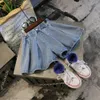 Skirts Baby Dress Summer Denim Shorts Pleated Skirt Girls Thin Loose Pants Casual For 230614