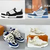 Men Trainer Sneakers Designers Womens Top Leather Shoe Printing Embossed Grained Rubber Runner Trainers Platform Low Sneakers Casual Shoes 35-46 With Box Bag NO268