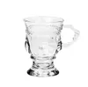 Cup Saucer 150 ml retro präglat mönster bärnsten klar färg glas vatten koppar gåva kreativa ins vinglas kaffe för män kvinnor party otnk6