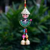 Garden Decorations 1pcs Creative Colorful Embroidered Scarecrow Wind Chimes Fashion Chinese Style Home Decoration Crafts Color Random R230613