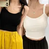 Women's Tanks Women's Cotton Slim-Fit Short Underwear With Chest Pad Sexy Inner Wear Outdoor All-Matching Beautiful Vest