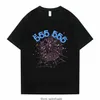 2022 Yeni SP5der 555555 Melek Baskı Tişörtlü Erkek Kadın Yüksek Kaliteli Örümcek Web Desen T-Shirt Süper Serin Hip Hop Sokak Giyim Üstleri