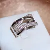 Cluster-Ringe aus massivem 925er-Sterlingsilber, natürlicher Diamantring für Frauen, feine Anillos de Eheringe, echter Bizuteria-Edelstein