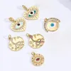 Charms Gold Color Metal Copper Accessories For Bracelets Making Supplies Pendants Snake Diy Charm CZ Zircon