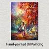 Contemporary Canvas Art Living Room Decor Barefooted Stroll Hand Painted Oil Painting Landscape Vibrant