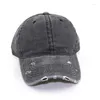 Kapity z piłką umyte zerwane baseball dla kobiet osobowość miękka top snapback hat Masher All Match Hats