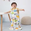 Sleeping Bags For Baby Moon Print Cotton Sleeveless Toddler Playsuit Winter Anti Kick Diaper Changing R230614