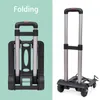 Storage Baskets 65kg Heavy Duty Foldable Hand Sack Wheel Trolley Folding Truck Barrow Cart Travel Luggage Shopping Portable Home Use Car 230613