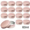 Bottiglie di stoccaggio 10/20/30/50Pcs 60ml Barattolo di candela vuoto Rosegold Scatola di latta in alluminio Metallo Ricaricabile Lip Nail Art Orgainzer Teiera