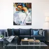 Abstract Canvas Art Ballerina Handmålad figurativ målning för hotelldekor modern