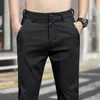 Mens Pants Streetwear Fashion Casual Suit Spring Autumn Solid Allmatch Slim Korean Male Clothing Full Straight Trousers 38 230614