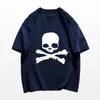 Men's T Shirts Scull Bone Cotton T-shirt High Quality Streetwear Men Cool Hip Hop Tops Women Gothic Clothes Oversized Summer Fashion Tees