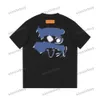 xinxinbuy Hommes designer Tee t-shirt 23ss Retour Lettre Graffiti Imprimer motif manches courtes coton femmes noir blanc S-2XL