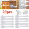 Baby Locks es 20pcsLot Drawer Door Cabinet Cupboard Toilet Safety Kids Care Plastic Straps Infant Protection 230613