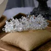 Fermagli per capelli Barocco Oversize Crysatl Tiara da sposa Fasce per capelli Spose Fasce per capelli Gioielli da sera Accessorio da sposa